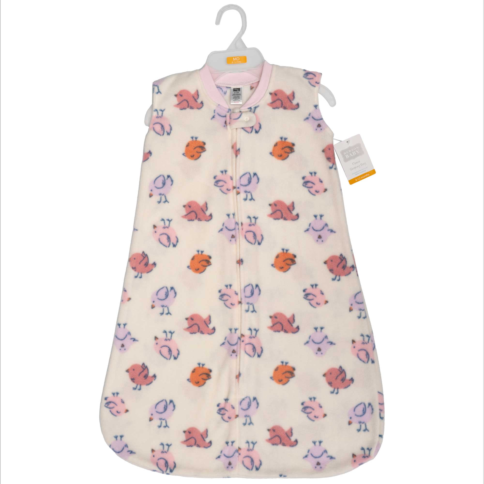 Hudson Baby Infant Girls Fleece Sleeping Bag, Sack, Blanket, Baby Bird, 12-18 Months