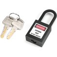 thumbnail image 5 of Wekity 6mm Lockout Tagout Locks Safety Padlock Loto Locks Keyed Differently PA Lock Out Tag Out Steel Shackle Small Luggage Padlocks Black 1PCS-0621, 5 of 5
