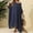 Navy, variant on Women's Plus Size Swim Cover Ups Lightweight 3/4 Sleeve Solid Color Sheer Mesh Dress Summer Beach Relaxed Fit Bathing Suits