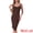 Brown, variant on DARING DIVA Women's Satin Midi Spaghetti Adjustable Straps Silky Nightgown M Brown