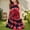 Red, variant on Piuwrlz Girls Summer Dresses Girl Casual Play Dresses Suspender Pleated Skirts Hot Pink Size 130
