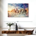 thumbnail image 3 of Elephant Stock Swedish Winter Wall Art - Horizontal Canvas Wall Art - Living Room Wall Decor - Nature Canvas - Blue And Brown Decor - 36" x 24", 3 of 8