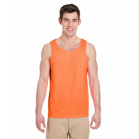 Gildan Heavy Cotton Adult Tank Top, 5200, Orange, 2X, Pack12