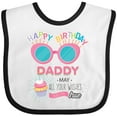 thumbnail image 3 of Inktastic Happy Birthday Daddy Boys or Girls Baby Bib, 3 of 4