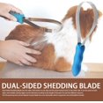 thumbnail image 4 of Blade Dog Dual Sided Shedding Blade with Stainless Steel Blade for Pets Grooming Tool(BLUE), 4 of 4