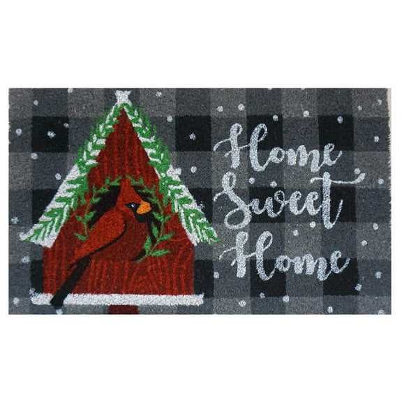 Briarwood Lane Winter Birdhouse Natural Fiber Coir Doormat