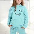 thumbnail image 2 of Hessimy Toddler Boys Girls Spring Summer Cartoon Print 2Pcs Long Sleeve Sweatshirt Tops Pants Warm Sweatsuit, Warm Sweat Comfort(Sky Blue,12-13 Years), 2 of 7