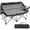 Black Gray, variant on PNKKODW Oversized Padded Double Camping Chair Heavy Duty Folding Loveseat Supports Up to 800 lb 2 Person Outdoor Lawn Chair with Cooler Bags and Wine Glass Holders