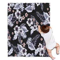 Pioneer Flower Floral Print Pattern Blanket,Comfortable Soft Lamb Wool Throw Blanket,All Season,Warm Lightweight Blankets for Sofa Bed Couch Living Room Chair,30"x40"