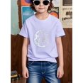 thumbnail image 1 of Kids' Astronaut Moon Graphic T-Shirt - Soft, Breathable Cotton Short Sleeve Tee for Boys & Girls | Casual, Comfortable Fit with Vibrant Print Design | Perfect for Spring, Summer & Fall, Space, 1 of 7