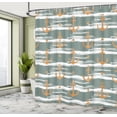 thumbnail image 4 of Ambesonne Marine Shower Curtain, Dots Horror Seaman Artwork, 69"Wx70"L, Grey Teal, 4 of 4