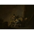 thumbnail image 2 of Adriaen van Ostade 14x11 Gold Ornate Wood Frame and Double Matted Museum Art Print Titled - Genre Scene in an Interior, 2 of 4