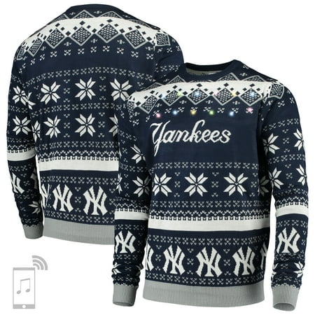 UPC 192797003651 product image for New York Yankees Wordmark Light Up Sweater - Navy | upcitemdb.com