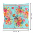 thumbnail image 3 of Head Scarf for Women,27.5 Inches Pioneer Colorful Flowers Square Like Head Scarf for Women,Silk Bandana Hair Wrap Neck Scarf for Women's, 3 of 6