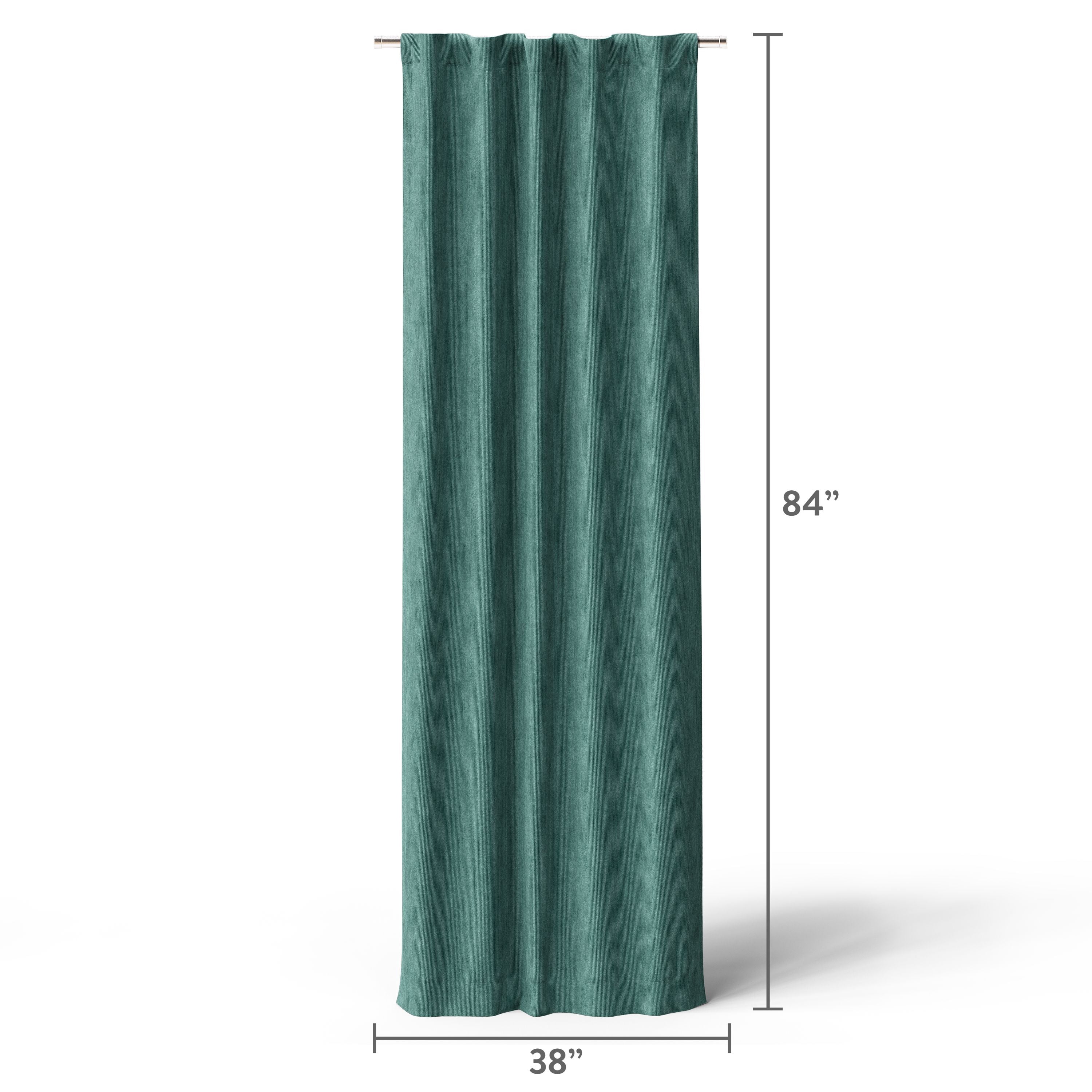Mainstays Kids Dark Green Solid Ribbed Corduroy Blackout Rod