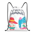 thumbnail image 1 of Lukts Gnomes Summer Pattern Drawstring Backpack Bag Sport Gym Sackpack,String Backpack Sport Bag Sack,Cinch Tote Gym Backpack-Medium, 1 of 6