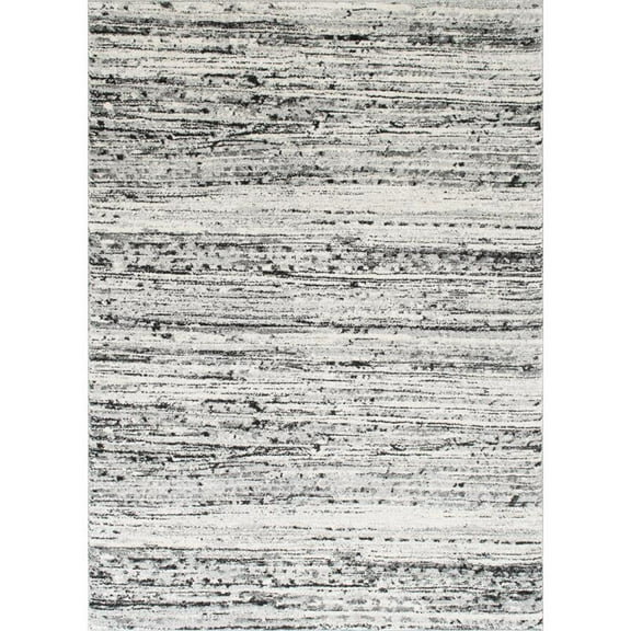 Allstar Living Room Area Rug with Static Lines design in Grey