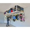 thumbnail image 6 of (2-Pack) MonsterRAX 4x8 Overhead Garage Storage Rack - 600 lb Weight Capacity per Rack - 24" - 45" Drop Down, 6 of 11