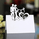 thumbnail image 4 of Diseño de banquete de boda hueco, tarjeta de asiento de boda de amor rosa, tarjeta de mesa de decoración de novia, 4 of 6