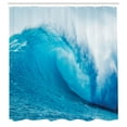 thumbnail image 3 of Ambesonne Ocean Shower Curtain, Extreme Water Sports, 69"Wx75"L, Aqua White, 3 of 5