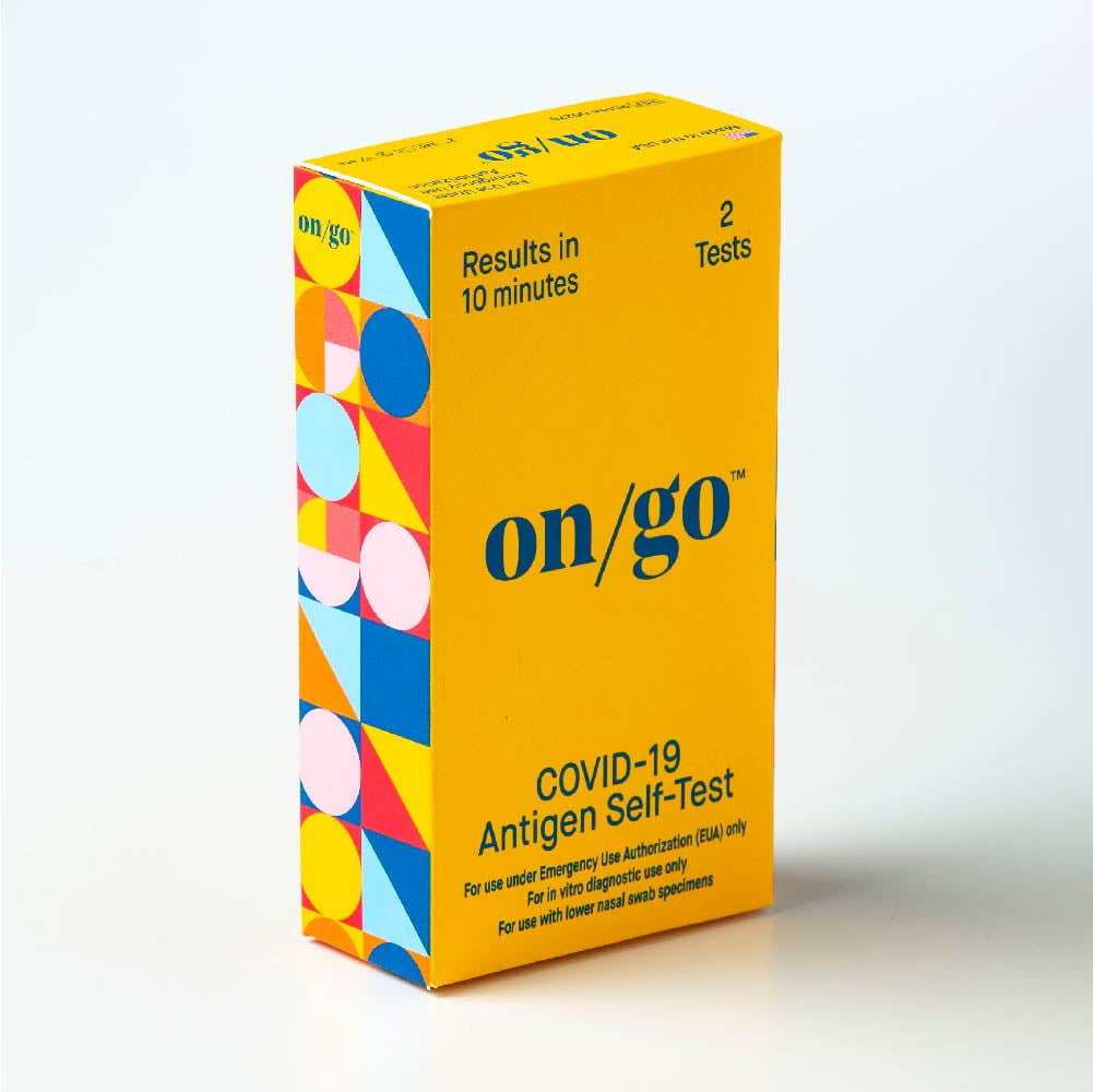 On/Go COVID-19 Antigen Self-Test - Tech-Enabled, At-Home Covid Test (OTC)- Results in 10 Minutes - 2 Test Kit