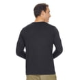 thumbnail image 3 of Expert Brand USA-Made Men's MoCA Cotton Blend V Neck Long Sleeve, Black, XL, 3 of 5