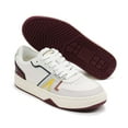 thumbnail image 3 of Lacoste Men's L001 0321 1 Sma Leather Fashion Sneakers, White \ Burgundy,7.5 M US, 3 of 7