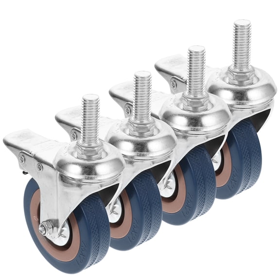 4-Pack PVC Caster Wheels for Wire Shelving with Rolling Pulley, Replacement Set