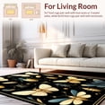 thumbnail image 2 of ODIKA 6' x 9' Machine Washable Non-Slip Area Rug, Art Nouveau Butterfly High Traffic Rug, Gold, 277499, 2 of 7