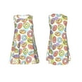 thumbnail image 7 of Honeii Glazed Donuts Print Women's Sleeveless Dress, Loose Fit Casual Dress for Women, Summer Fashion Dress, 7 of 7