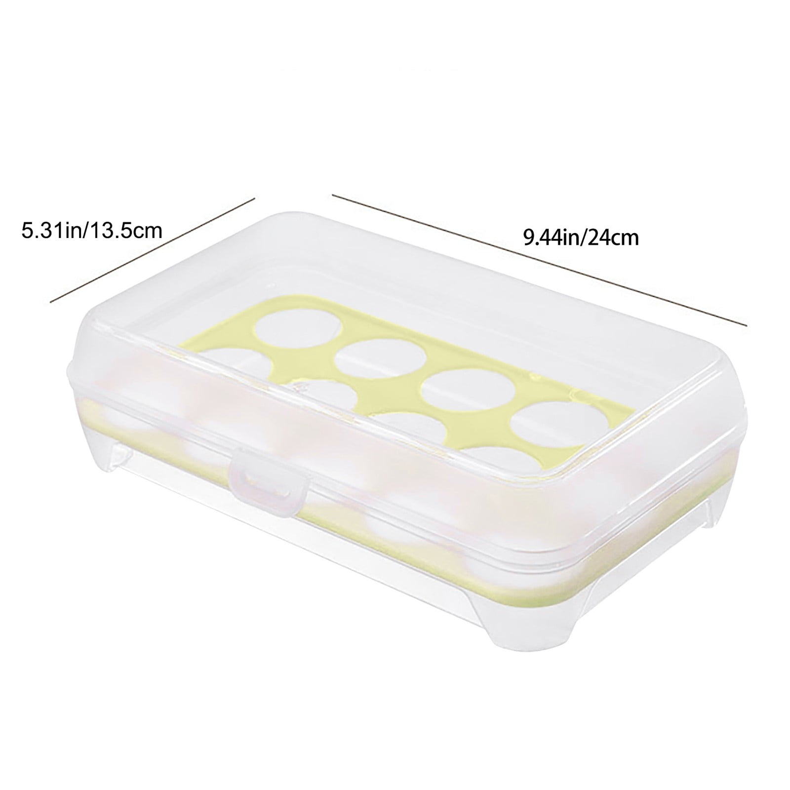 THHEIC Large Capacity Egg Storage Container for Refrigerator, Clear Plastic Egg Holder Organizer Bins with Handles, Keeps 20+ Eggs Fresh, Stackable and Easy to Clean Fridge Organizer