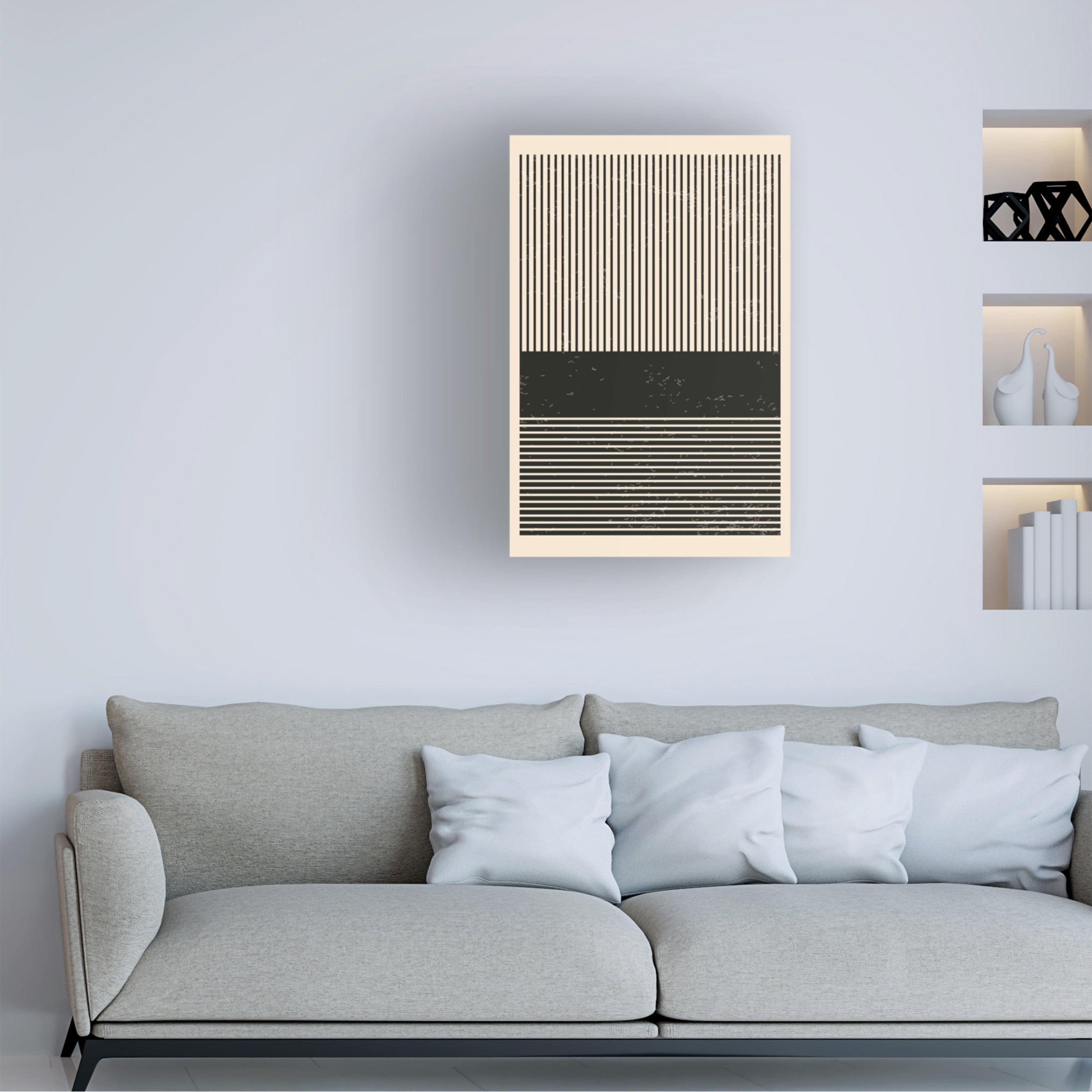 Trademark Fine Art jay stanley  Black and White Minimal Series 4 Canvas Wall Art