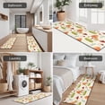 thumbnail image 5 of Orange Mushroom Grass Light Pattern Kitchen Rugs Sets Of 3,Kitchen Runner Rugs Non Skid Washable,Decorative Kitchen Floor Mats for Kitchen,Sink,Laundry,17"x30"+ 17"x47" + 17"x59", 5 of 6