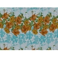 thumbnail image 2 of Zelouf Sheer Romance On High Multi Chiffon  , Sewing, DIY, Crafts Fabric by the Yard, 485 Aqua/orange, 1 Yard, 2 of 2