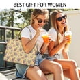 thumbnail image 5 of Large Capacity Tote Bag,Yellow Highland Cow Flower Pattern Handbag Fashion Luxury Tote Bag,15.7"x13"x 5.1" Inches,Laptop Compatible, 5 of 6