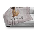 thumbnail image 2 of Dog Lover Soft Flannel Fleece Throw Blanket, M Is for Mastiff Typography Illustraiton, Cozy Plush for Indoor and Outdoor Use, 50" x 70", Pale Rose Pale Brown, by Ambesonne, 2 of 5