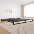 thumbnail image 2 of Yesfashion King Size Metal Platform Bed Frame with Wavy Pattern, Steel Slat Support, Mattress Foundation and No Box Spring Needed, Easy Assembly, Black, 2 of 8