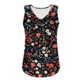 thumbnail image 6 of QUNYINEY Casual Women's Tank Tops Floral Camisole Sleeveless V Neck Shirts Ruffle Summer Loose Tank Tops, 6 of 6