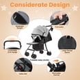 thumbnail image 5 of Tereitr Travel Baby Stroller, One-Hand Folding Infant Pushchair with Adjustable Backrest, Canopy, Storage Basket, Up to 10kg, 5 of 10