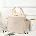 thumbnail image 2 of Lunch Bag with Handle for Women Men, 25*19*14cm Cute Corduroy Lunch Tote Bags, Reusable Insulated Lunch Box, Large Capacity Colorful Cooler Bag for Work Picnic Travel, Durable Portable Lunch Bag, 2 of 5
