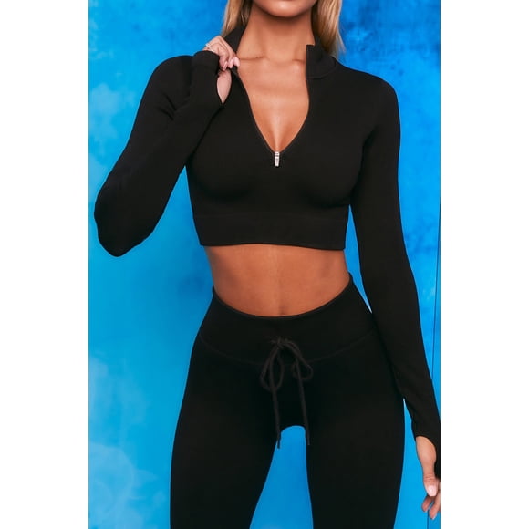Women's Chest Zipper Long Sleeve Yoga Suit Vertical Striped Belted Sportswear Women's Running Fitness Wear WERSEON Yomym Modelo