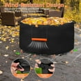 thumbnail image 4 of Che Yi Bao Round Fire Pit Cover, 600D Waterproof Heavy Duty Oxford Fabric Firepit Cover, Full Coverage Fire Table Cover (Black, 50"x24"), 4 of 6