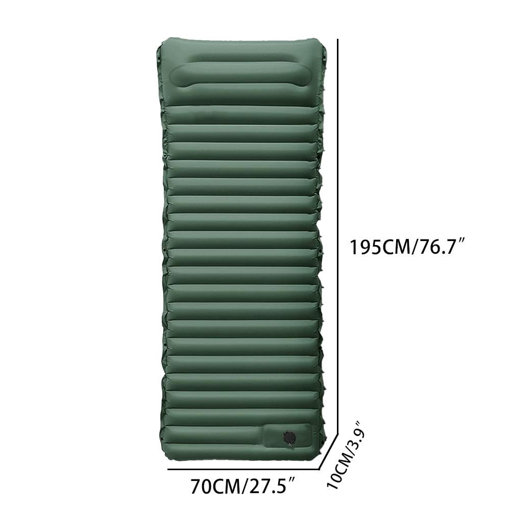 Single Size Camping Air Mattress with Built in Foot Pump, Thicken Inflatable Bed Blow Up Mattress Sleeping Pad for Camping Backpacking Hiking Traveling Tent