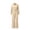 Beige, variant on Ruohan Women's Casual Button Down Wide Leg Jumpsuit with Belt