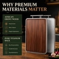 thumbnail image 2 of Pinbebor Titanium Cutting Board, Double-Sided Ebony Wood Cutting Board for Kitchen,Gift for Home Cooks Housewarming, 2 of 9