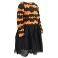 thumbnail image 5 of Girls Tie Dye Fall Halloween Tutu Dress with Bow (5Y, Orange), 5 of 5