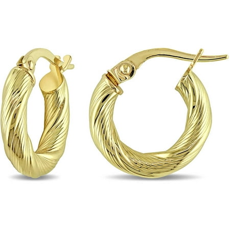 10kt Yellow Gold Twisted Hoop Earrings
