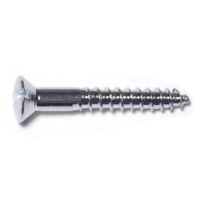

#6 x 1 Chrometint Brass Slotted Oval Head Wood Screws WSOB-122