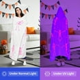thumbnail image 4 of Halloween Wearable Blanket Hoodie Blacklight Skeleton Dance Hoodie Blanket with Hand Pockets, Funny Skull Soft Flannel Adult Hooded Blanket for Women and Men, 50 X 60 Inches (Black), 4 of 6