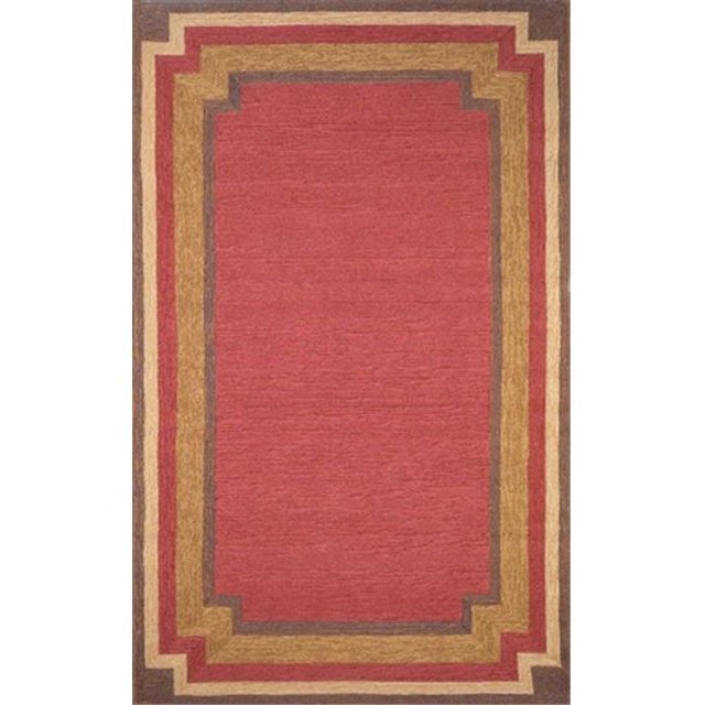 Liora Manne RVL71190524 Ravella 1905-24 Bordure Rouge 7,5 x 9,5 Pi. Tapis